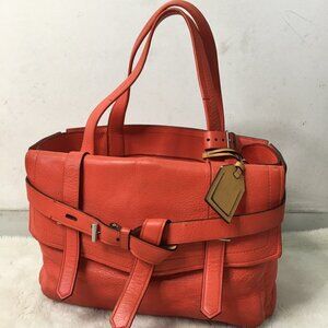 Reed Krakoff Women's Orange Leather Shoulder Bag 9.5 x 15"
